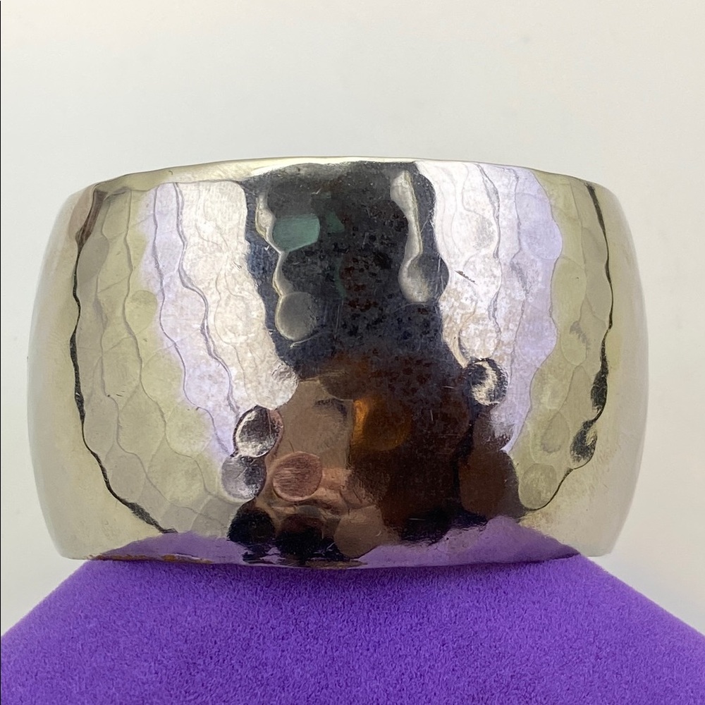 Zara Silver Hammered Bracelet